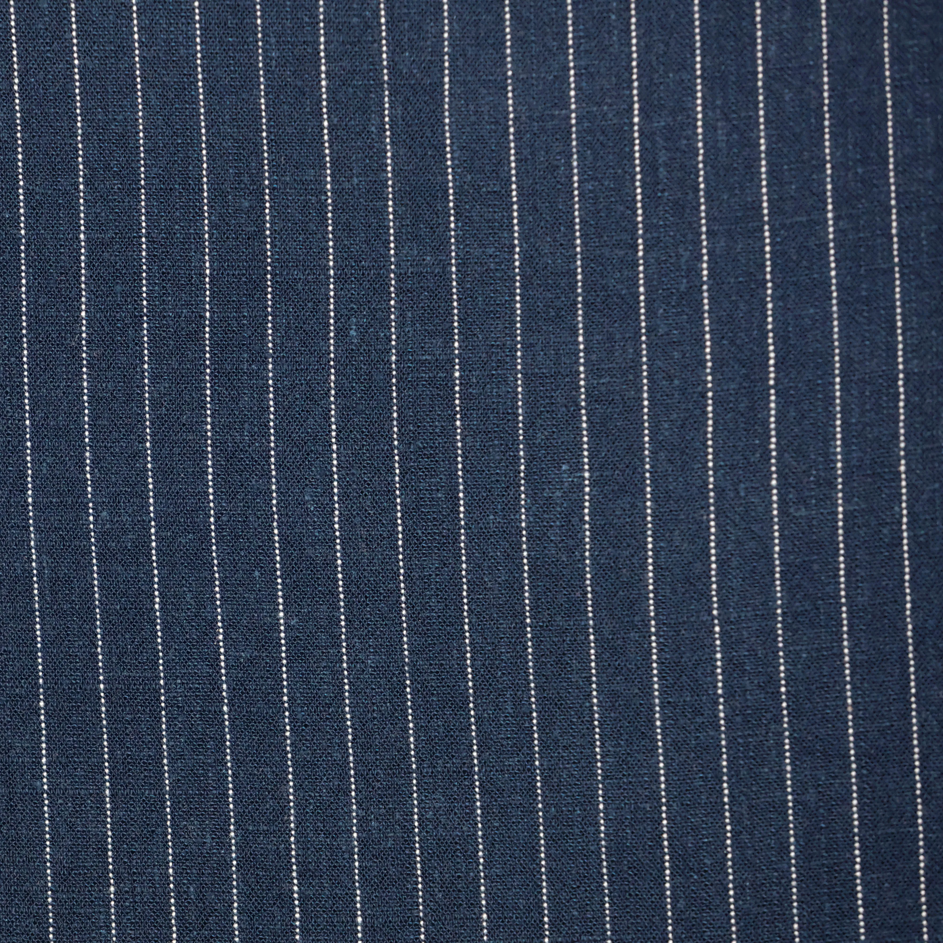 Viscose linnen blauw met streep